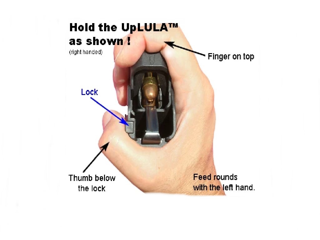 Carichino Maglula rapido Uplula universale per caricatori pistola 9 mm  357 10 mm 40  e 45 acp 