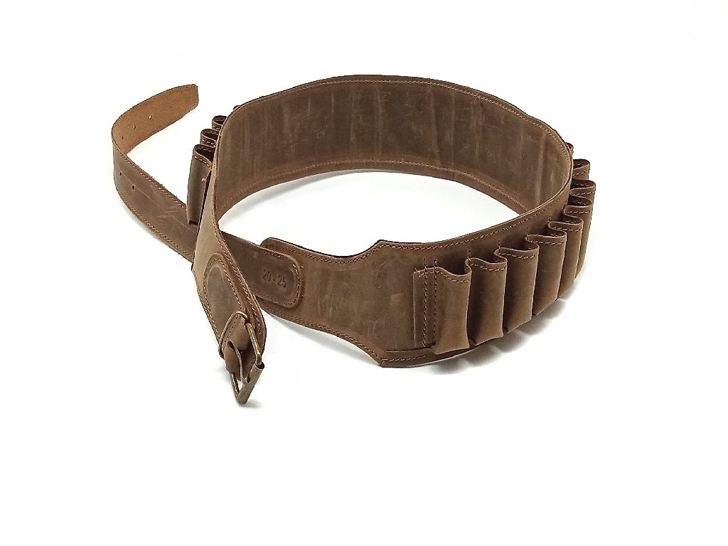 Cartuccera Delfiero in pelle  Vintage marrone