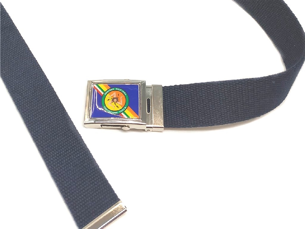 Cintura protezione civile  Regione  Siciliana in tela blu 