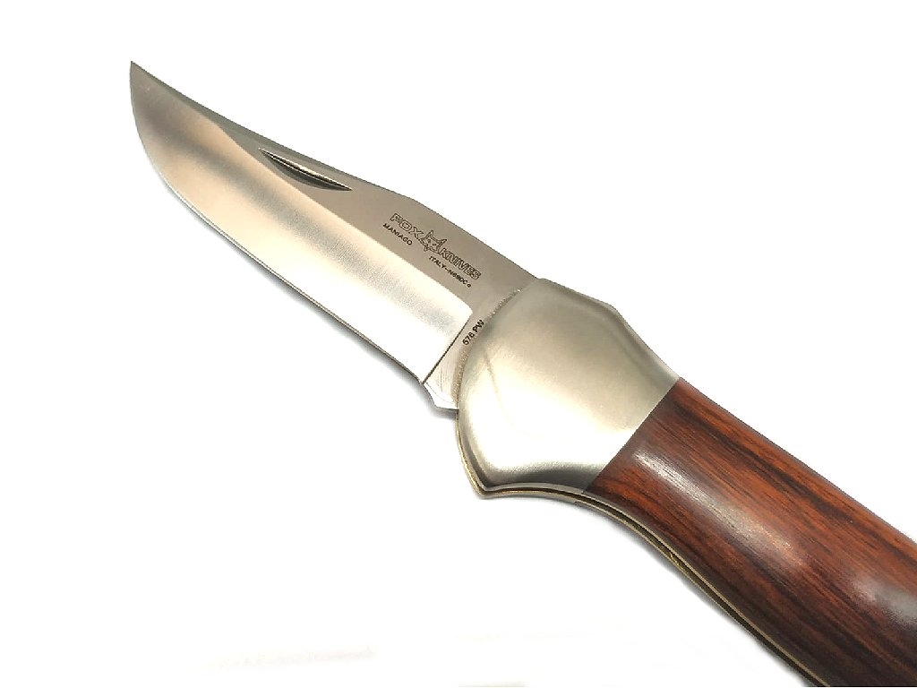 Coltello Fox Forest acciaio inox N690 manico pakkawood rosso