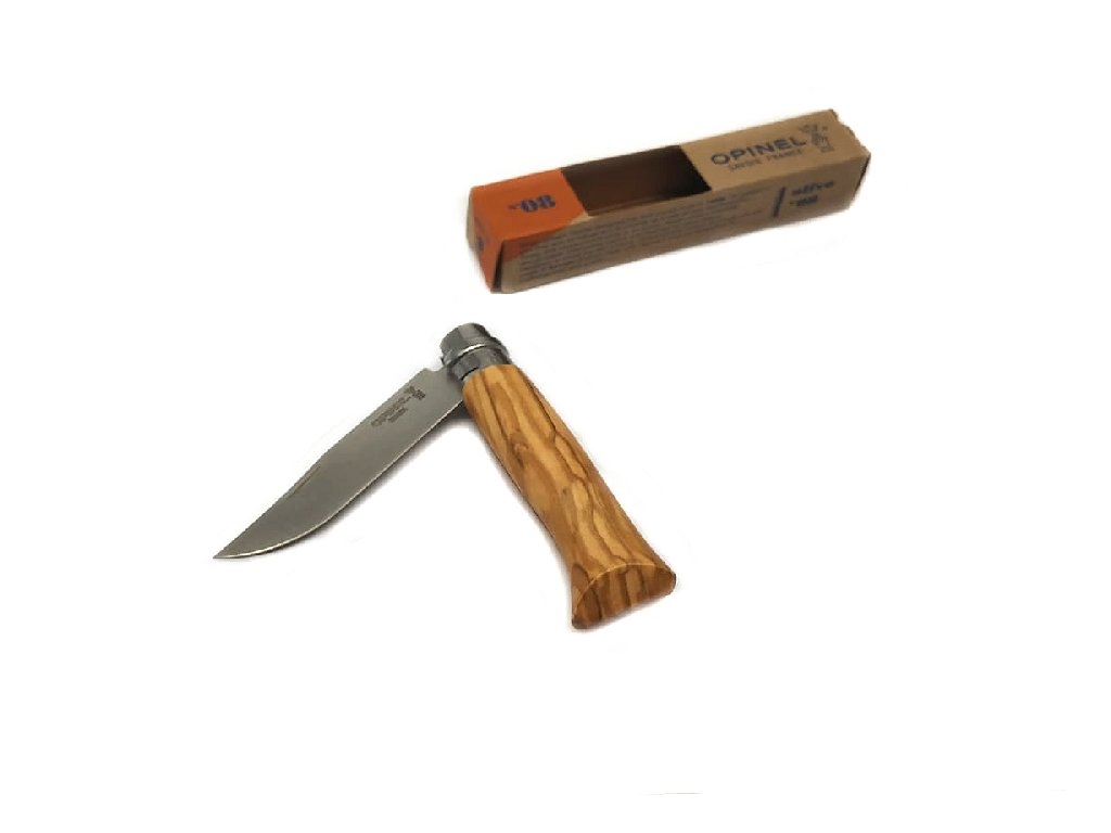 Coltello  Opinel 8  inox manico Ulivo