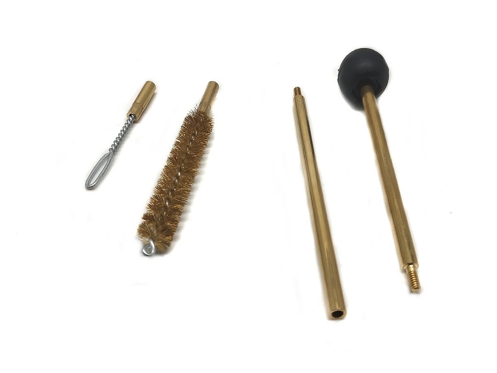 Complete cleaning set for 9mm pistol in a pouch