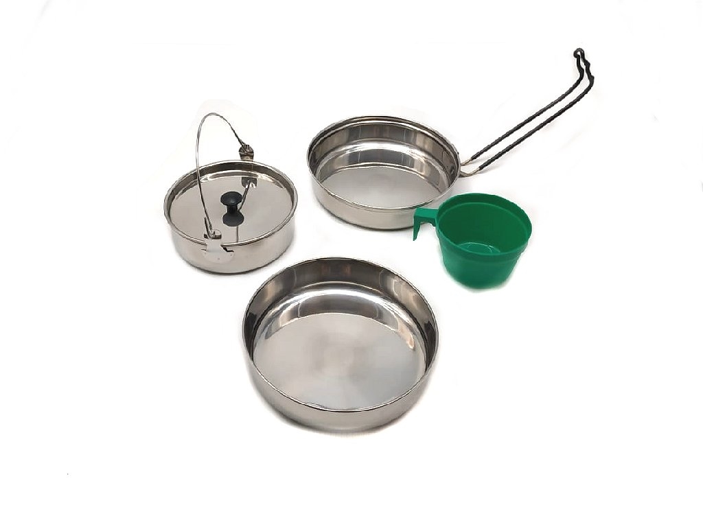 Gavetta set cottura Miltec in acciaio inox  per 1 persona