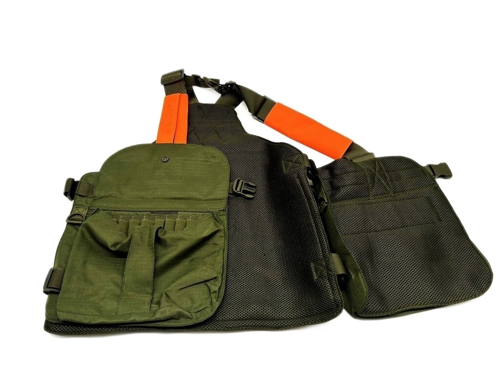 Gilet trisacca Nylon Verde da caccia Rasport