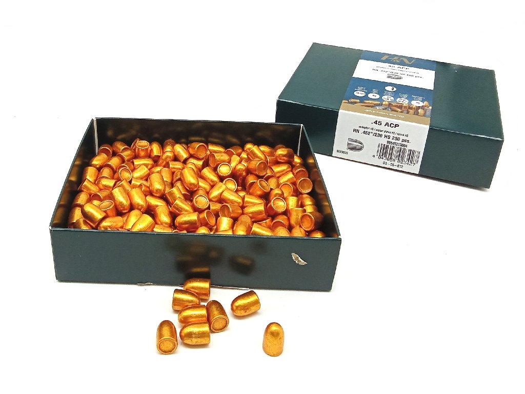 Palla HN ramata ogivale calibro 45 acp 230 grani