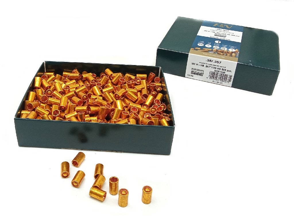 Palla HN ramata wadcutter  calibro 38 357  125 grani