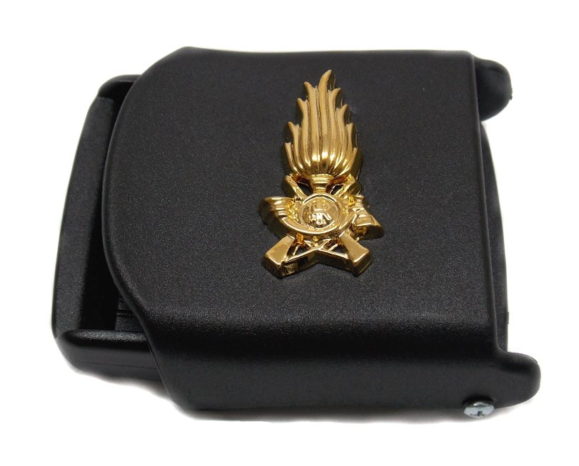 Polymer Buckle With Buckle Cover And With Gdf Guardia Di Finanza Crest Delfiero S R L