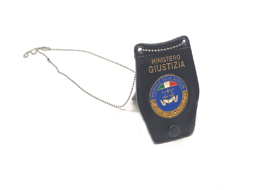 Porta placca Vega con collana 1WB20 con placca Ministero Giustizia