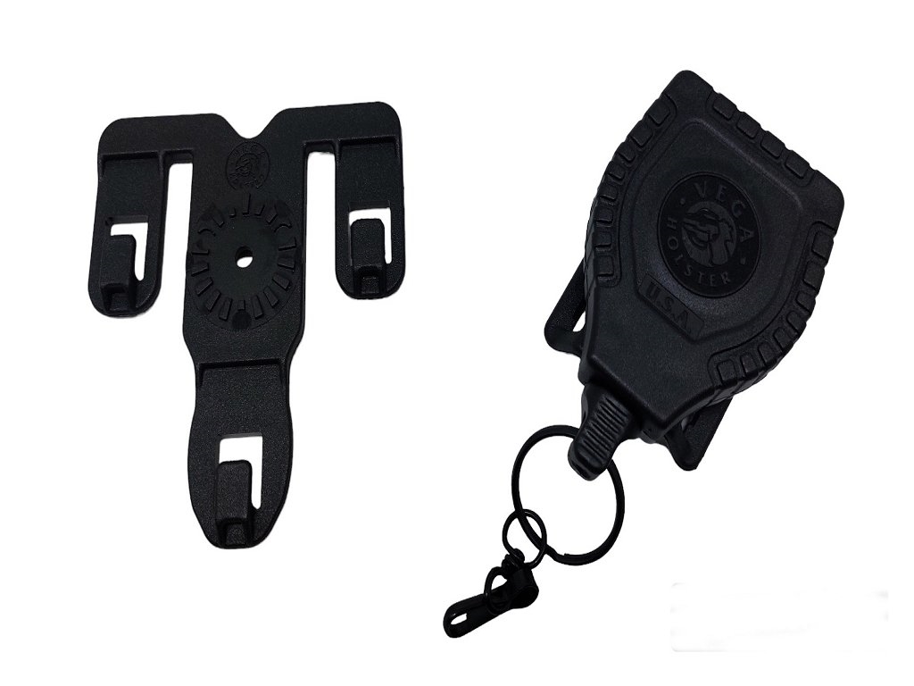 Portachiavi e correggiolo retrattile a carrucola per pistola senza blocco in chiusura Vega 8V33 in polimero
