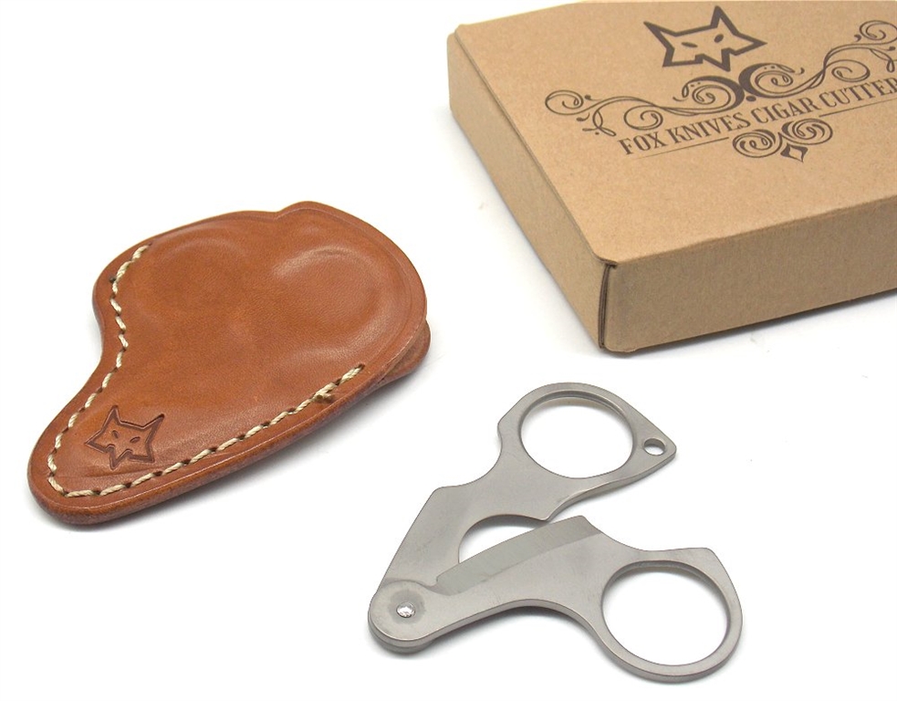 Tagliasigari Figaro Fox inox sabbiato