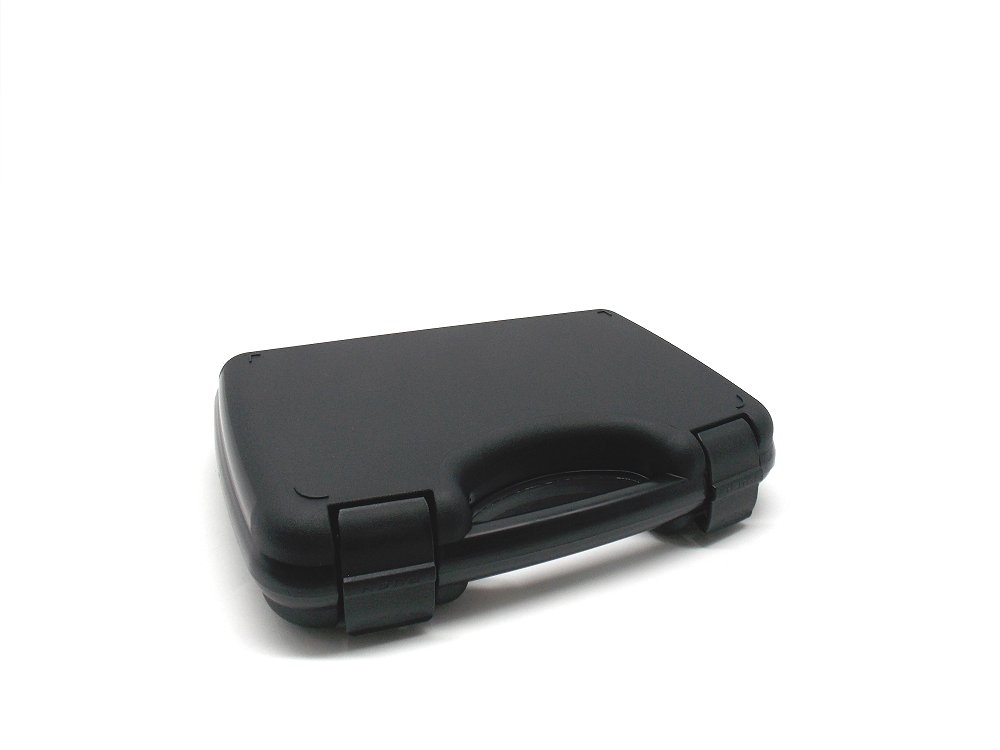 Valigetta porta pistola in plastica nera neutra 305x185x64 mm con foro per lucchetto